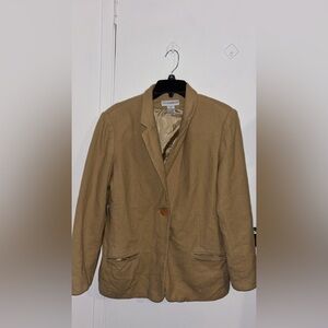 Sag Harbor Women's Classic Camel Blazer